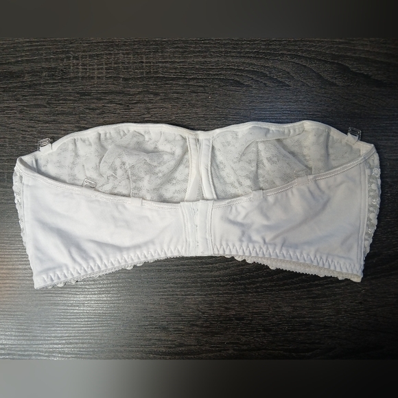 Olga Strapless Underwire Stretch Lace Bra 38D - Picture 6 of 16